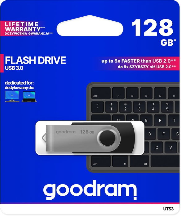 Goodram Memoria USB UTS3 128GB Negro