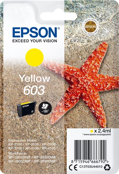 Epson Cartucho de Tinta 603 Amarillo C13T03U44010