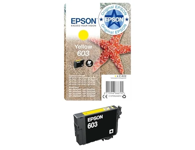 Epson Cartucho de Tinta 603 Amarillo C13T03U44010