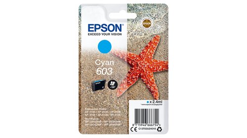 Epson Cartucho de Tinta 603 Cian C13T03U24010 Epson Cartucho de Tinta 603 Cian C13T03U24010