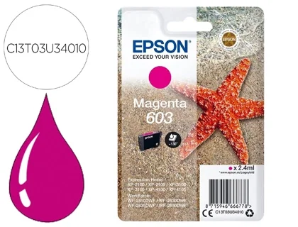 Epson Cartucho de Tinta Original 603 Magenta C13T03U34010