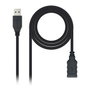 Nanocable Cable Alargador USB 3.0 Tipo A Macho a Tipo A Hembra, 2m, Negro
