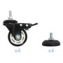 TooQ Soporte de suelo con ruedas FS20200M-B para pantallas de 60''-105''