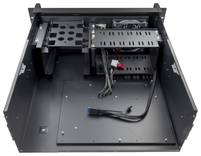TooQ RACK-406N-USB3 Armario Rack 4U Bastidor de Pared Negro con USB 3.0 para Montaje en Rack de 19"