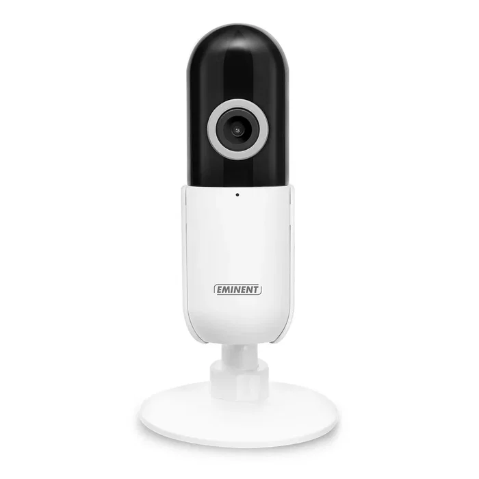 Eminent EM6400 Cámara de Seguridad IP Wi-Fi Interior HD 720p con Visión Nocturna, Detección de Movimiento, Grabación en MicroSD y Audio Bidireccional, Color Blanco