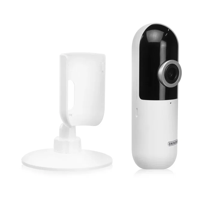Eminent EM6400 Cámara de Seguridad IP Wi-Fi Interior HD 720p con Visión Nocturna, Detección de Movimiento, Grabación en MicroSD y Audio Bidireccional, Color Blanco
