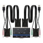 Nanocable KVM Switch VGA USB 1U-2PC Negro