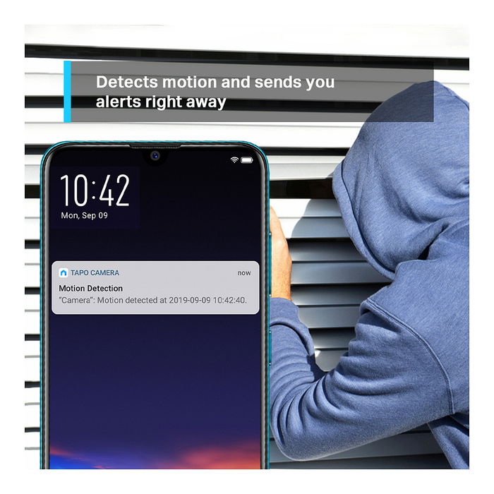 TP-LINK Tapo C200 Cámara de Vigilancia IP WiFi 1080p con Visión Nocturna, Blanca