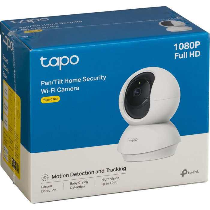TP-Link Tapo C200 Cámara de Seguridad Wi-Fi Rotatoria 1080p Full HD TP-Link Tapo C200 Cámara de Seguridad Wi-Fi Rotatoria 1080p Full HD