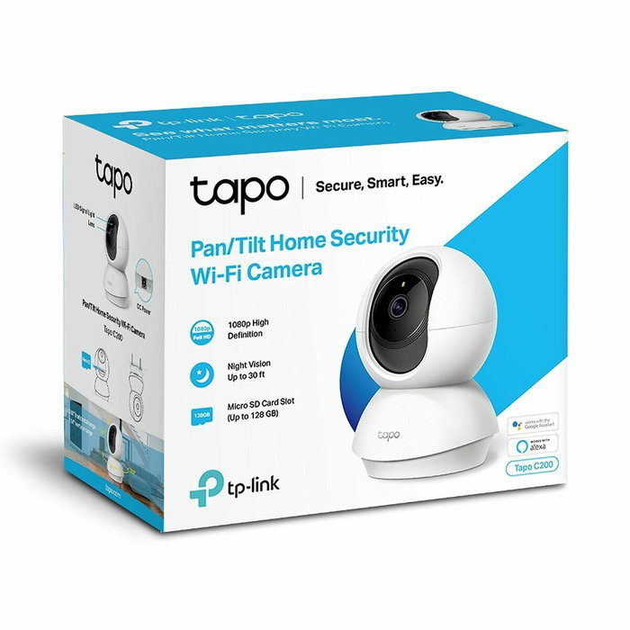 TP-Link Tapo C200 Cámara de Seguridad Wi-Fi Rotatoria 1080p Full HD TP-Link Tapo C200 Cámara de Seguridad Wi-Fi Rotatoria 1080p Full HD