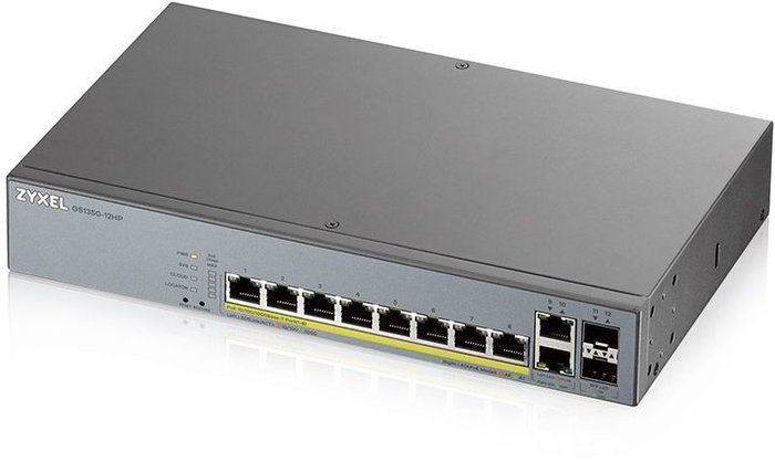 Zyxel GS1350-12HP-EU0101F Switch Gestionado L2 con 12 Puertos y PoE 130W