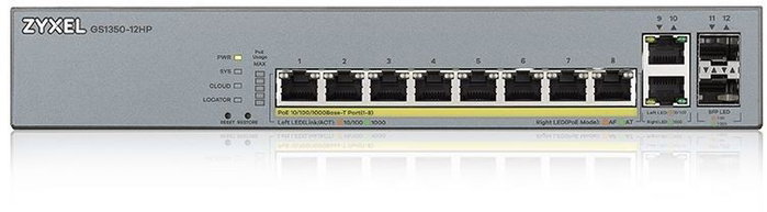 Zyxel GS1350-12HP-EU0101F Switch Gestionado L2 con 12 Puertos y PoE 130W