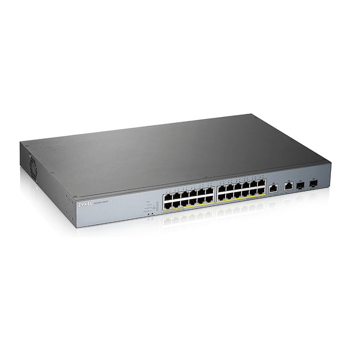 Zyxel GS1350-26HP-EU0101F Switch Gestionado L2 con 24 Puertos PoE+ y 2 Puertos Combo SFP Zyxel GS1350-26HP-EU0101F Switch Gestionado L2 con 24 Puertos PoE+ y 2 Puertos Combo SFP