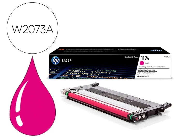 HP Tóner Original 117A W2073A Magenta HP Tóner Original 117A W2073A Magenta