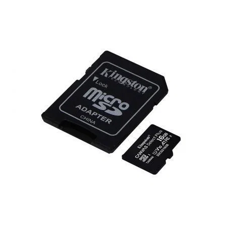 TARJETA MICROSD HC 16GB + ADAPTADOR KINGSTON CANVAS SELECT PLUS - CLASE 10 - 100MB/S