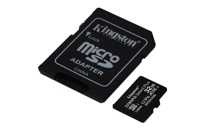 Tarjeta de Memoria Kingston CANVAS Select Plus 32GB microSD HC con Adaptador/ Clase 10/ 100MBs