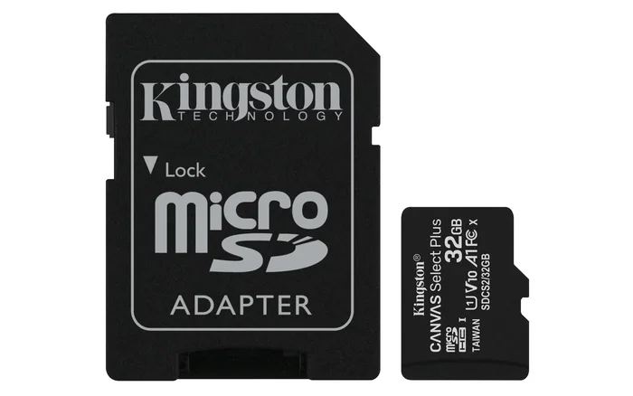 Tarjeta de Memoria Kingston CANVAS Select Plus 32GB microSD HC con Adaptador/ Clase 10/ 100MBs