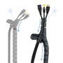 Nanocable Organizador de Cables Flexible 25mm 1m Negro