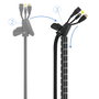 Nanocable Organizador de Cables Flexible 25mm 1m Negro
