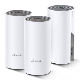 TP-Link Deco E4 Mesh-WLAN System (3-Pack) 3 Nodos, Paquete de 3, Blanco - AC1200, Fácil Configuración