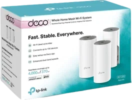 TP-Link Deco E4 AC1200 Sistema WiFi Mesh AC1200 Triple Pack Cobertura 370 m² Control Parental