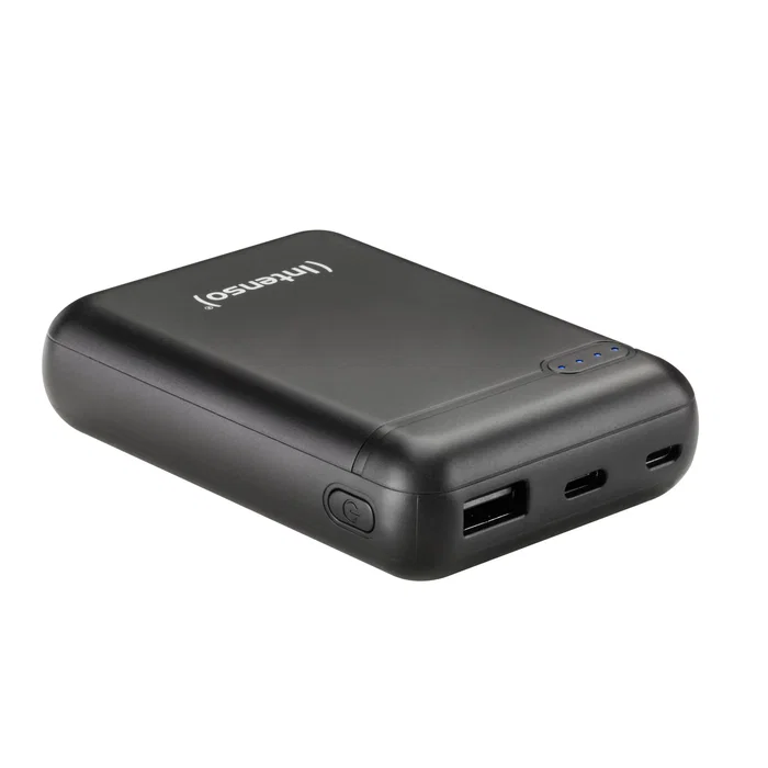 Intenso 7313530 Powerbank 10000 mAh Slim Negro Batería Externa con Pantalla LED y USB Tipo C