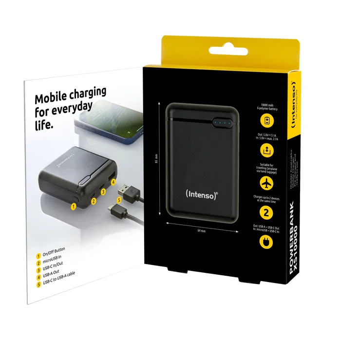 Intenso Power Bank XS10000 10000 mAh Negro Intenso Power Bank XS10000 10000 mAh Negro
