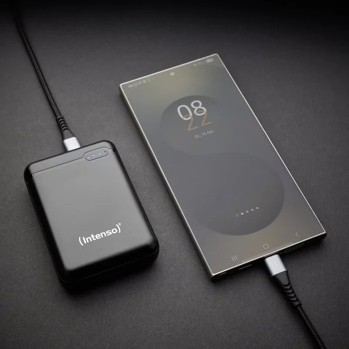 Intenso 7313530 Powerbank 10000 mAh Slim Negro Batería Externa con Pantalla LED y USB Tipo C
