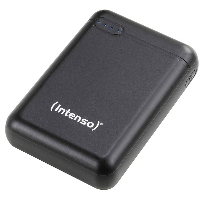 Intenso 7313530 Powerbank 10000 mAh Negro y Delgado, Batería Externa Portátil