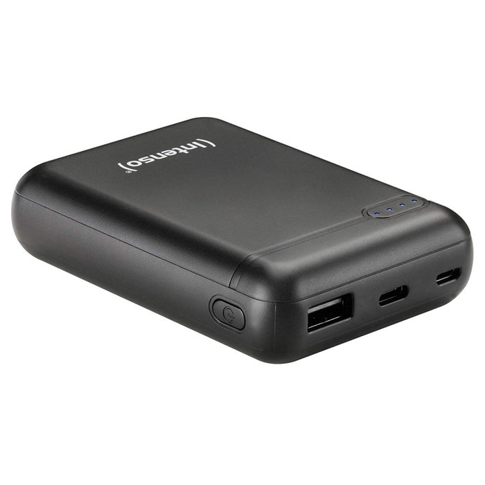 Intenso 7313530 Powerbank 10000 mAh Negro y Delgado, Batería Externa Portátil
