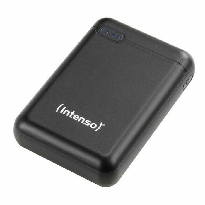 Intenso XS10000 Power Bank Batería Externa Slim 10000mAh Recargable, Negro, Ref. 7313530, Entrada/Salida USB-C, Protecciones Avanzadas