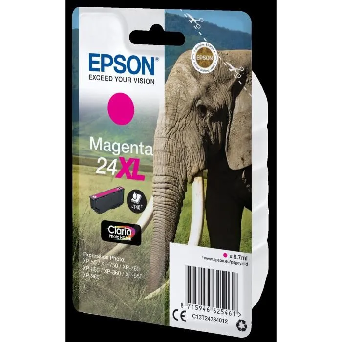 Epson Claria Photo HD Cartucho Magenta 24XL T243340 Original Epson Claria Photo HD Cartucho Magenta 24XL T243340 Original