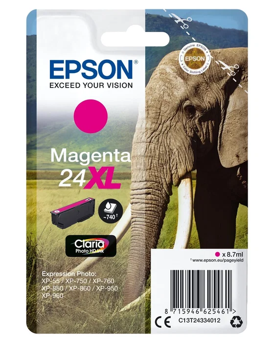 Epson Claria Photo HD Ink Cartucho Magenta 24XL Epson Claria Photo HD Ink Cartucho Magenta 24XL