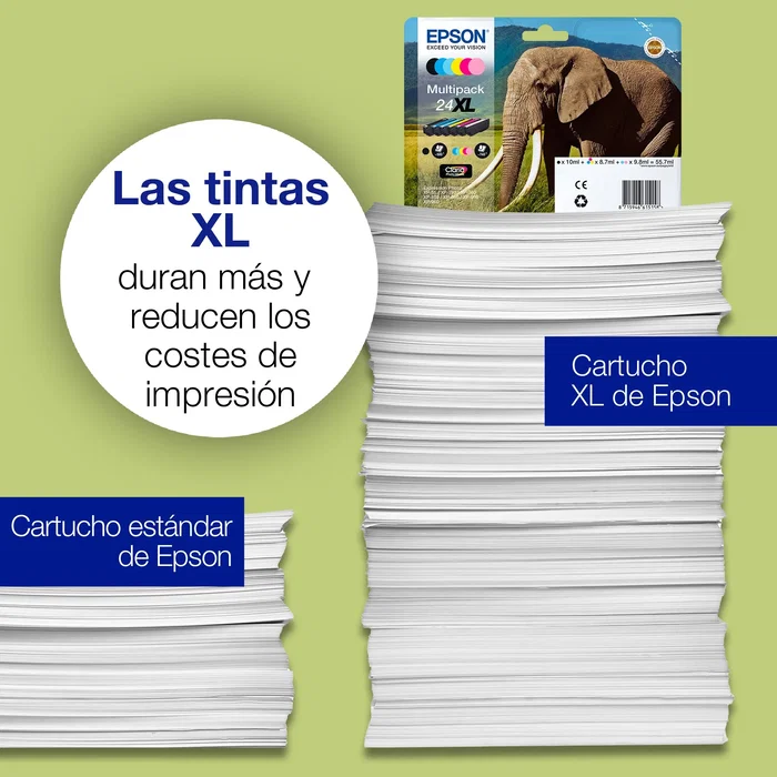 Epson Claria Photo HD Magenta 24XL C13T24334012, Alto Rendimiento (XL) inevitable