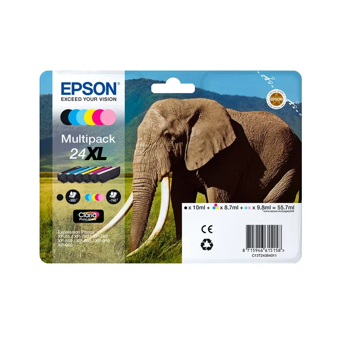Epson Claria Photo HD Magenta 24XL C13T24334012, Alto Rendimiento (XL) inevitable