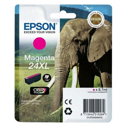 Epson Claria Photo HD Cartucho Magenta 24XL T243340 Original Epson Claria Photo HD Cartucho Magenta 24XL T243340 Original