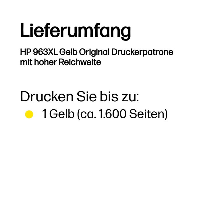 HP 963XL Cartucho de Tinta Amarillo High Yield Original
