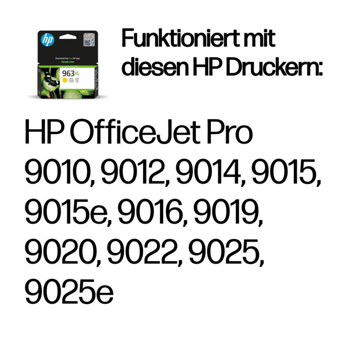 HP 963XL Cartucho de Tinta Amarillo High Yield Original