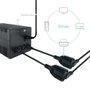 Nanocable Cable Adaptador C14 Macho a CEE7/H Hembra, 25 cm, Negro