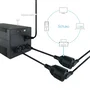Nanocable Cable Adaptador C14 Macho a CEE7/4 Hembra 25 cm Negro