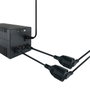 Nanocable Cable Adaptador C14 Macho a CEE7/H Hembra, 25 cm, Negro