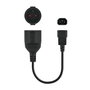 Nanocable Cable Adaptador C14 Macho a CEE7/H Hembra, 25 cm, Negro