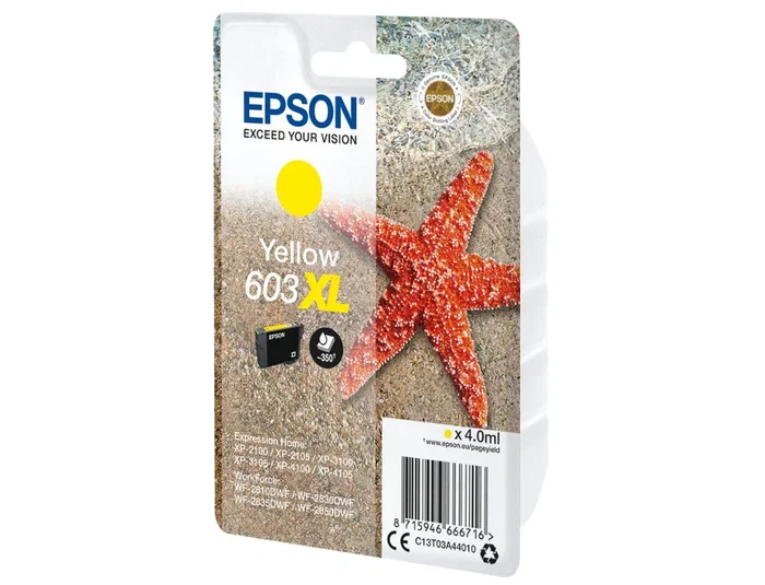 Epson Cartucho de Tinta 603XL Amarillo C13T03A44010 Epson Cartucho de Tinta 603XL Amarillo C13T03A44010