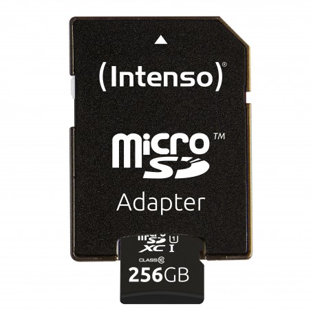 Intenso Tarjeta de Memoria microSDXC Premium 256 GB Negro Clase 10 UHS-I