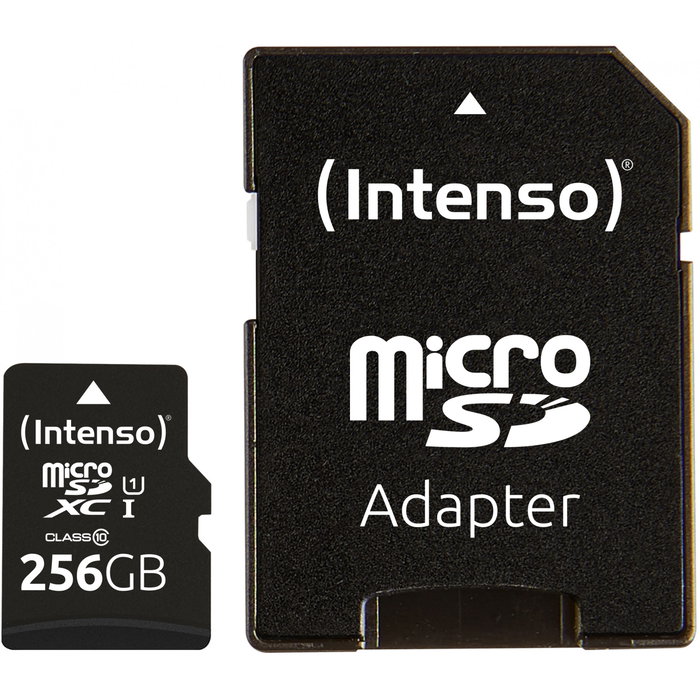 Intenso Tarjeta de memoria MicroSDXC UHS-I Premium 256 GB con adaptador Intenso Tarjeta de memoria MicroSDXC UHS-I Premium 256 GB con adaptador