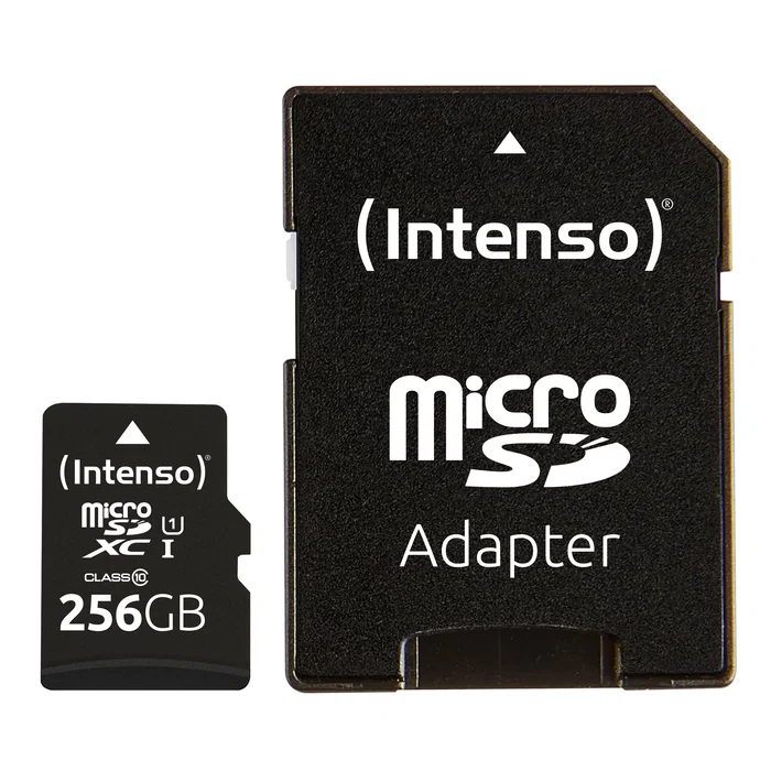 Intenso Tarjeta de Memoria microSDXC UHS-I Premium 256 GB, Clase 10, U1, Velocidad 90 MB/s, Resistente a Golpes, Temperatura y Rayos X