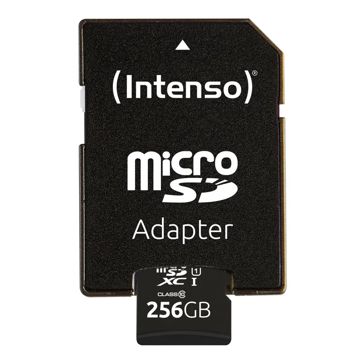 Intenso Tarjeta de Memoria microSDXC UHS-I Premium 256 GB, Clase 10, U1, Velocidad 90 MB/s, Resistente a Golpes, Temperatura y Rayos X
