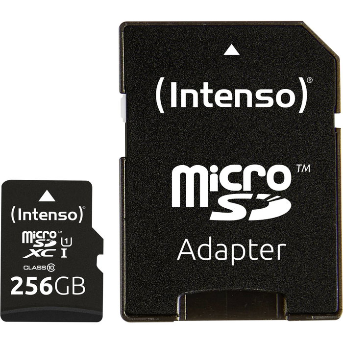 Intenso Tarjeta de memoria MicroSDXC UHS-I Premium 256 GB con adaptador Intenso Tarjeta de memoria MicroSDXC UHS-I Premium 256 GB con adaptador