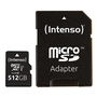 Intenso 3423493 Tarjeta Memoria Micro SDXC UHS-I Premium 512GB Clase 10 con Adaptador