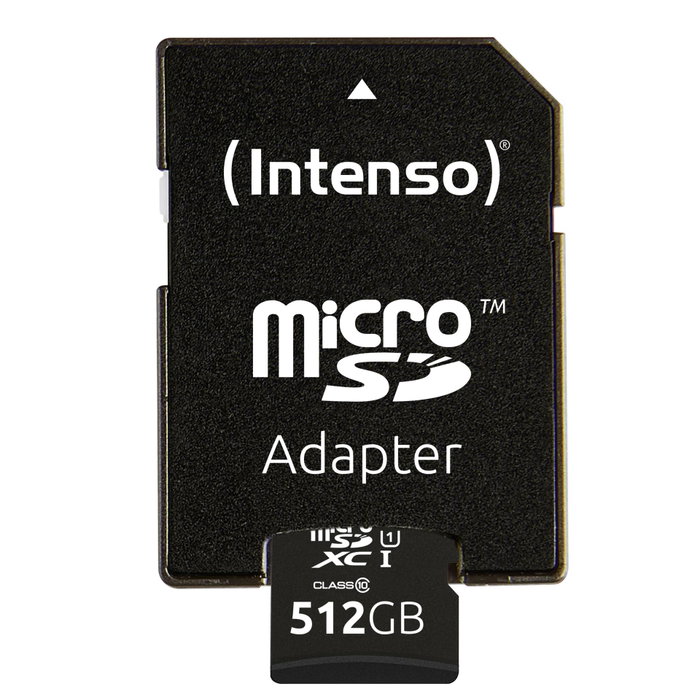Intenso Micro SD Intenso 512GB Premium UHS-I Cl10 con adaptador Intenso Micro SD Intenso 512GB Premium UHS-I Cl10 con adaptador